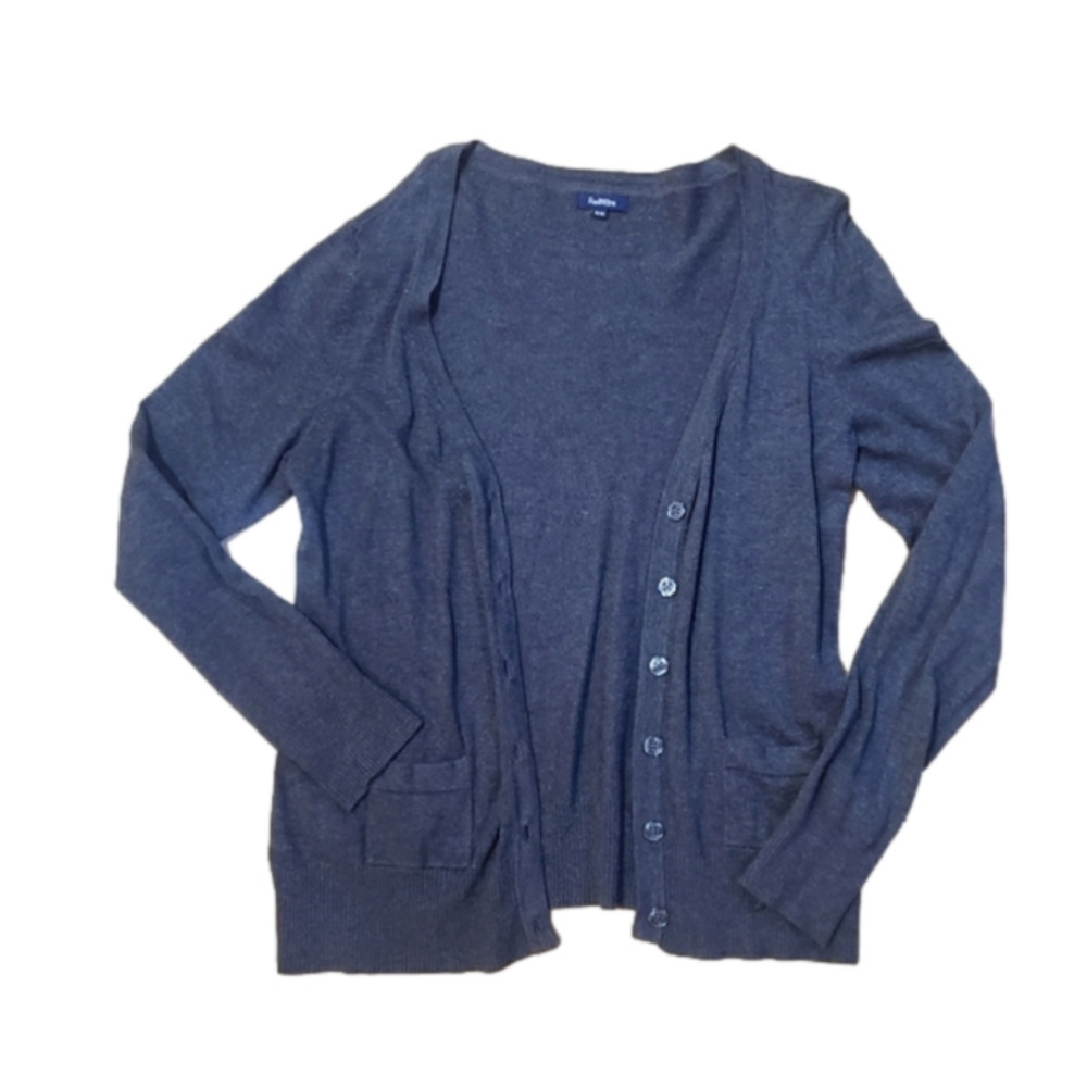 🌿 3/$20 🌿 Reitmans Dark Gray Buttoned Cardigan Size M